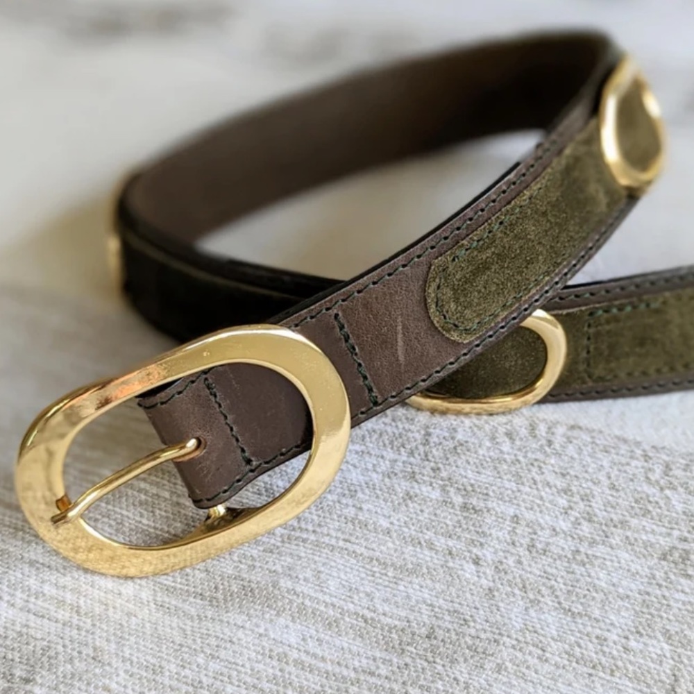 Vintage Green and Brown Belt